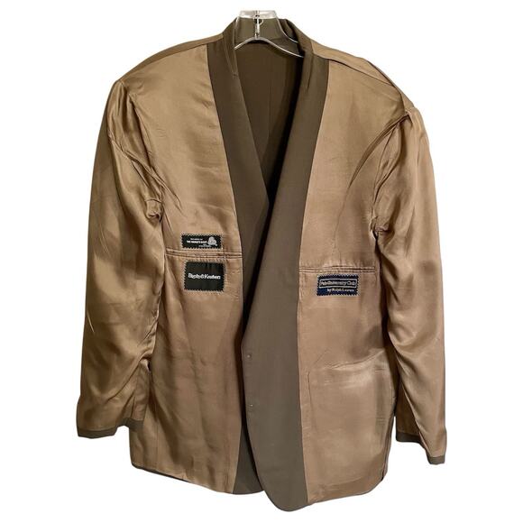 Ralph Lauren Polo University Club Mens 44R Blazer Brown Wool Two Button Vtg 80s - Picture 3 of 11